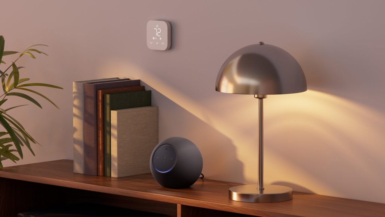 Amazon Echo Studio speaker with Home Camera for visual intelligence and room awareness