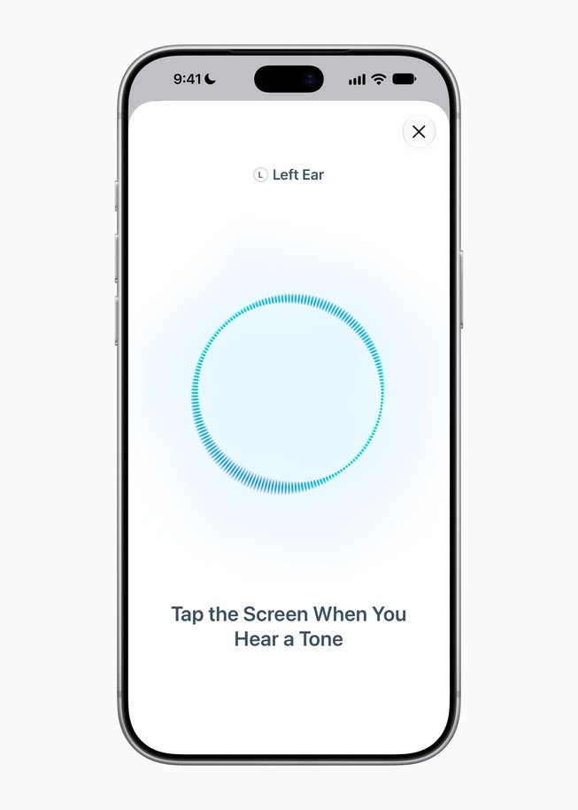 Apple Hearing Test results and audiogram summary in Health app