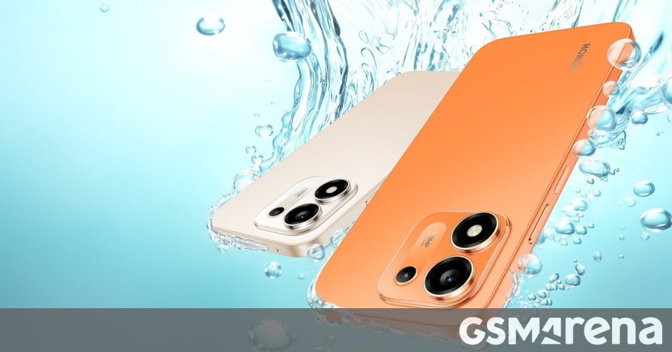 Honor X8e 4G official banner showing front and back design