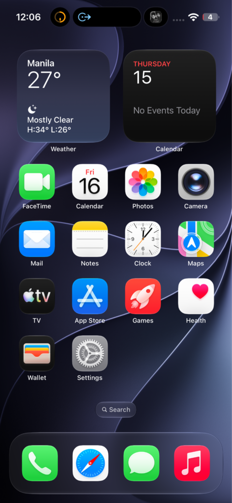 iPhone 18 Pro Max Dynamic Island showing three active items