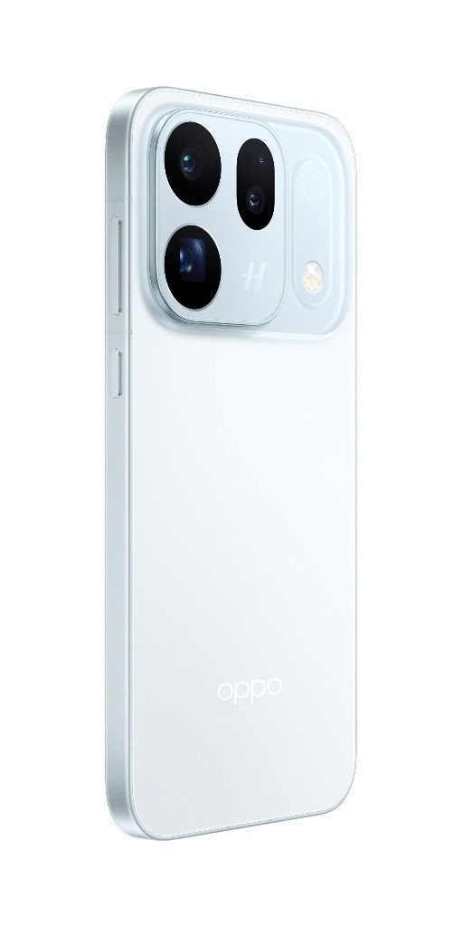 OPPO Find X10 in White featuring Dual 200MP camera setup and flat frame profile