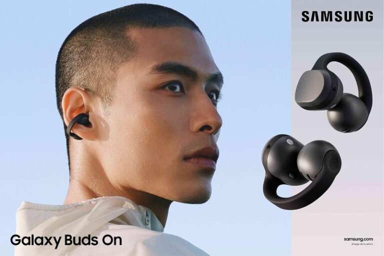 Samsung Galaxy Buds On open-ear wireless earbuds product shot